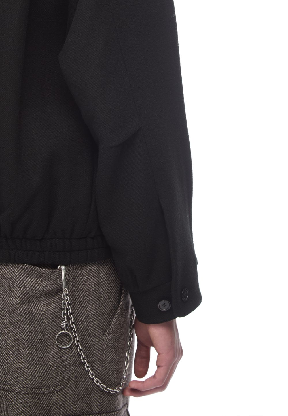 Бомбер из шерсти Black Wool Motor JACKET