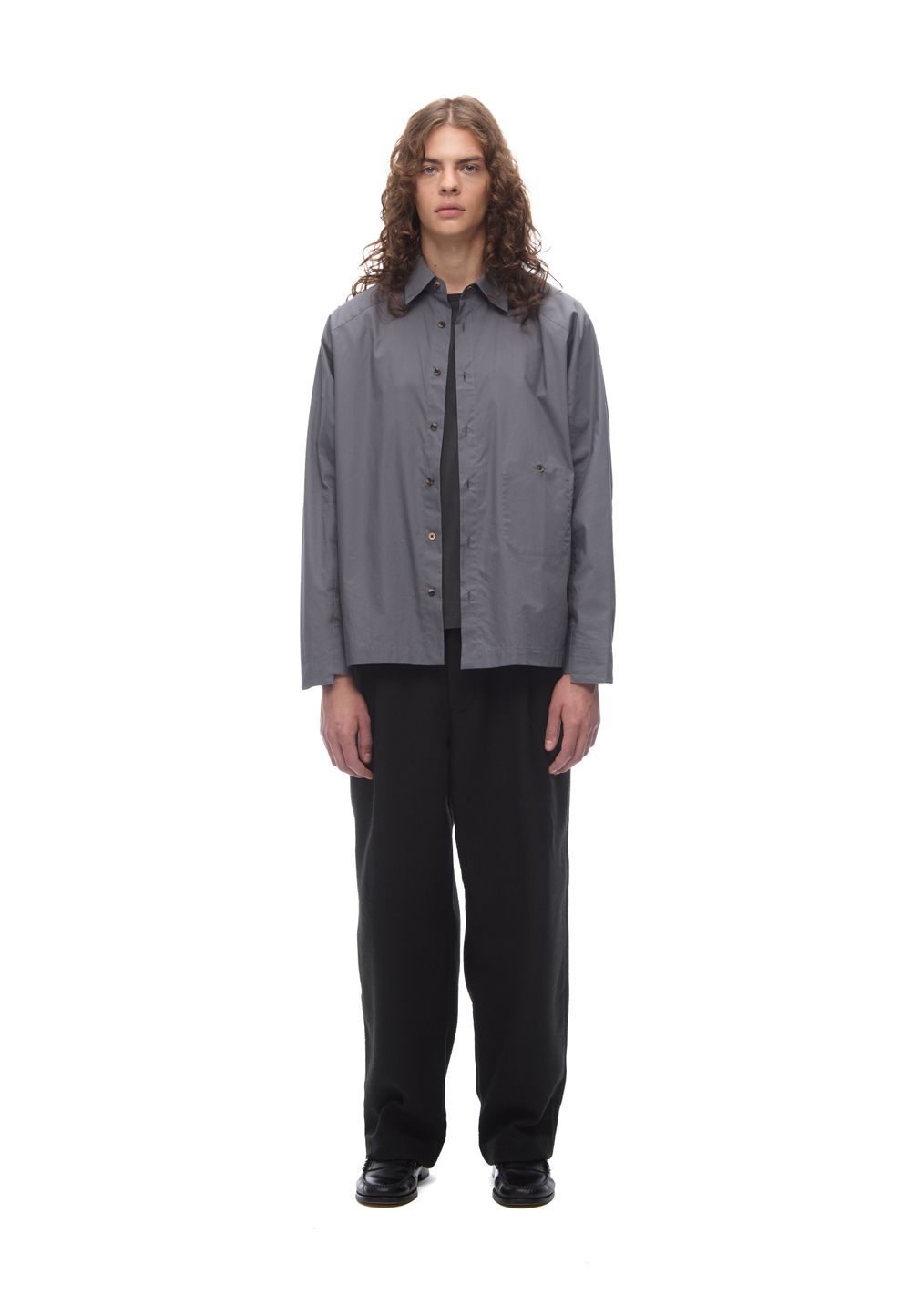 Рубашка с длинными рукавами Raglan Overshirt Charcoal