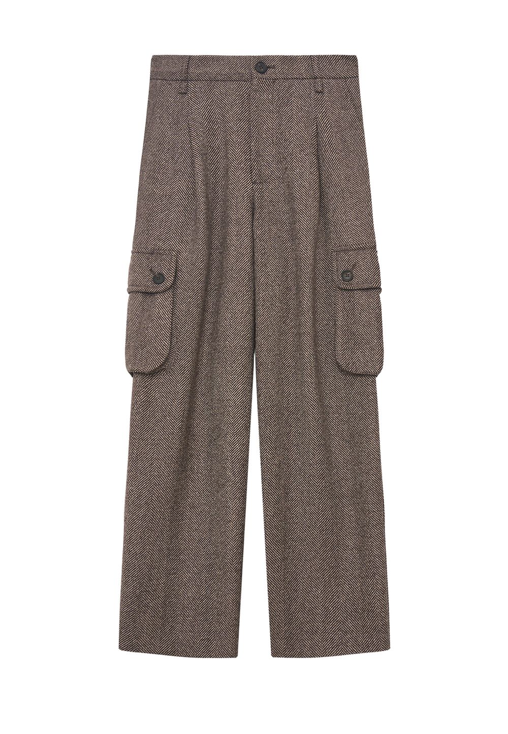 Брюки карго из шерсти Herringbone Cargo Pants