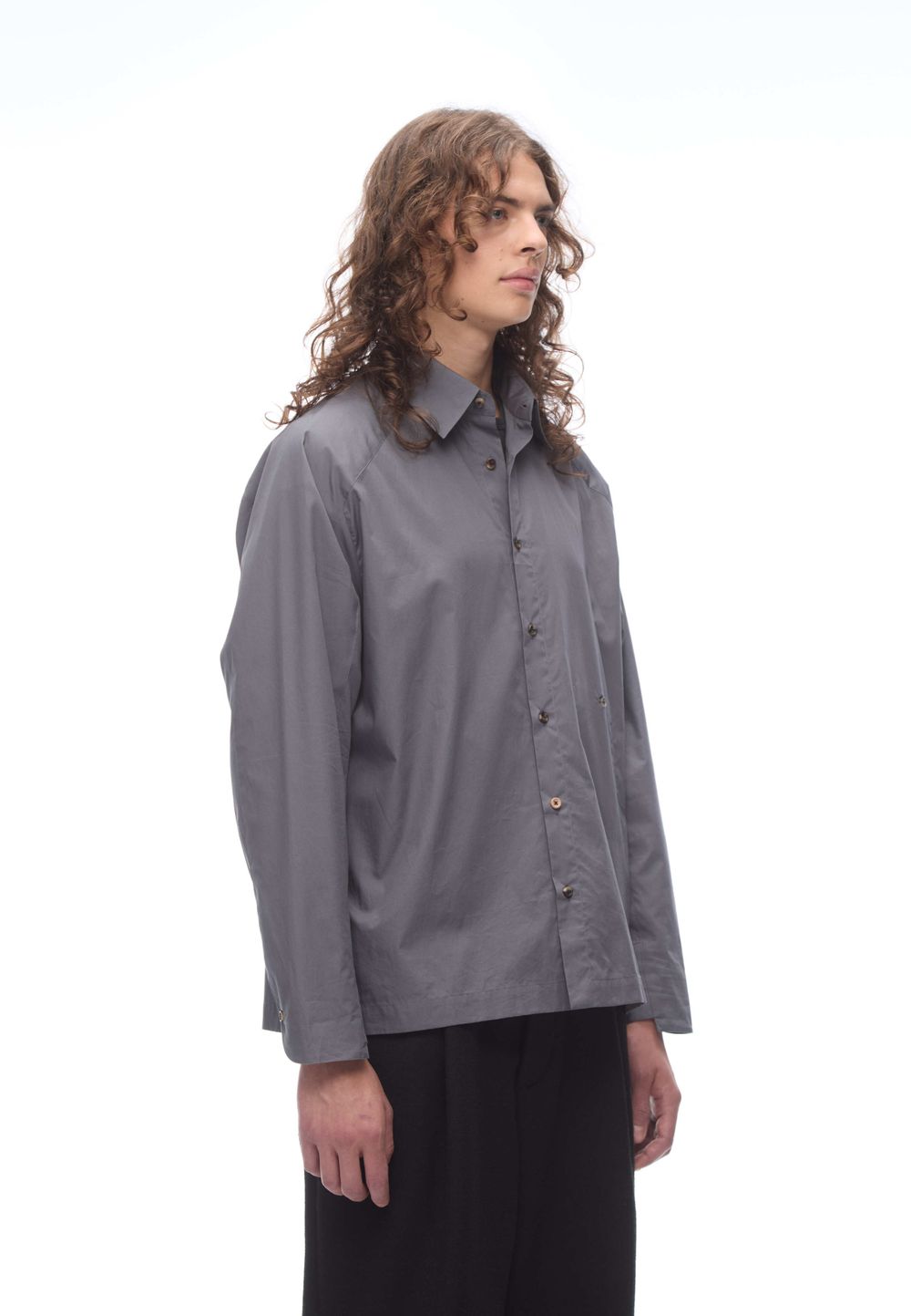 Рубашка с длинными рукавами Raglan Overshirt Charcoal