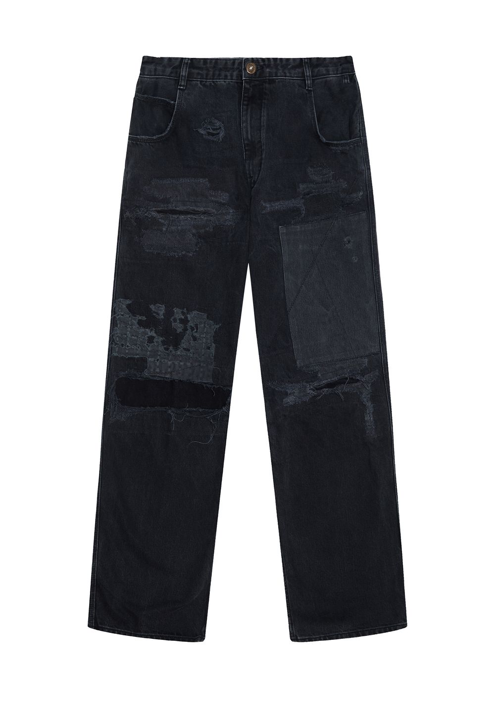 Джинсы Embroidery Loose Black Jeans Atelier