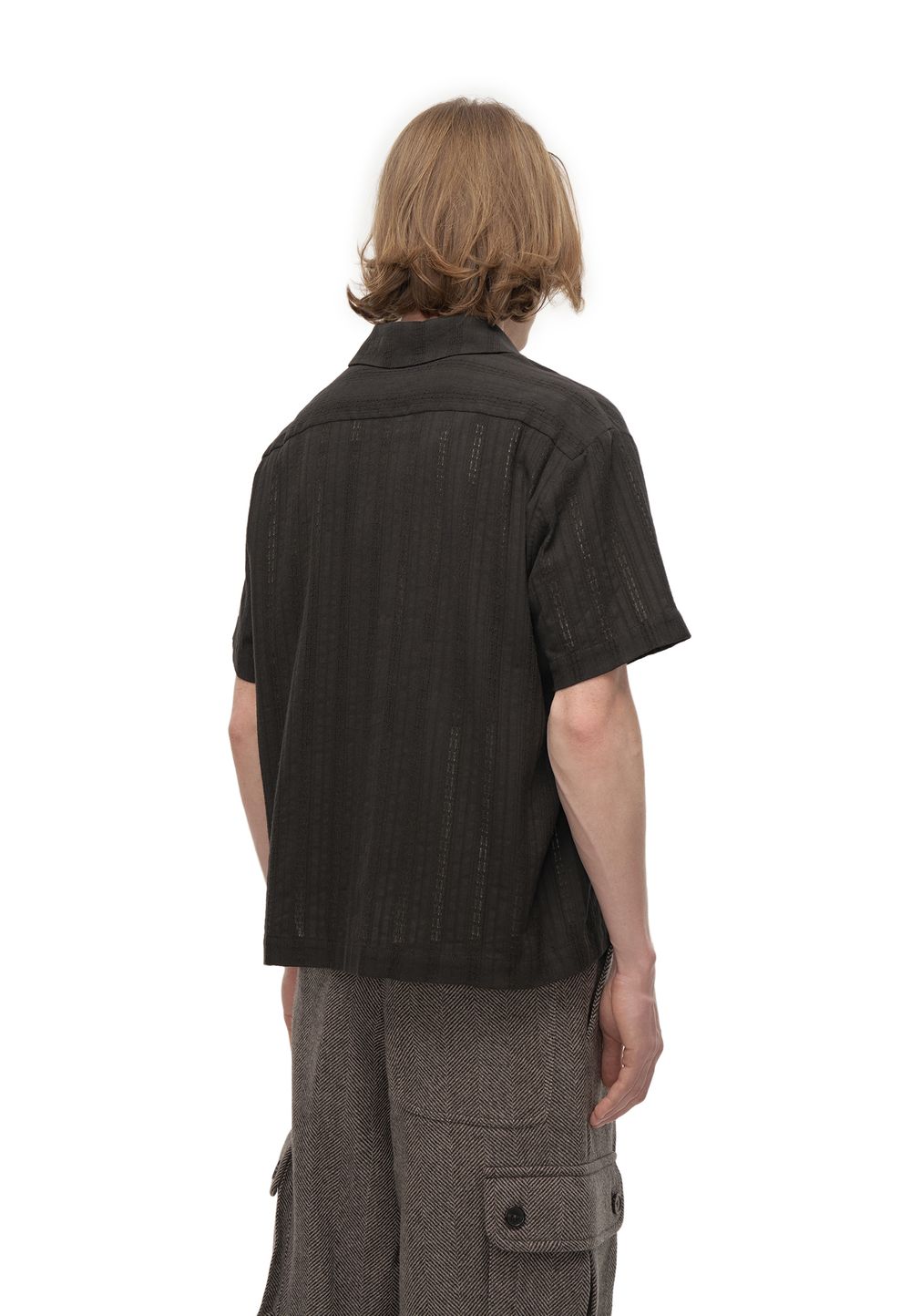 Рубашка с коротким рукавом Dobby Black (Добби чёрная)