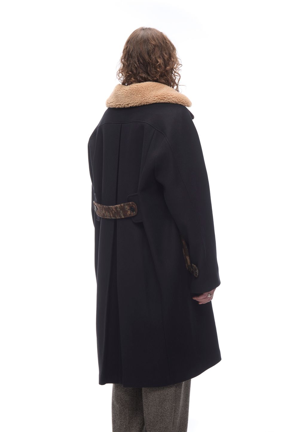 Пальто Wool coat with camo details