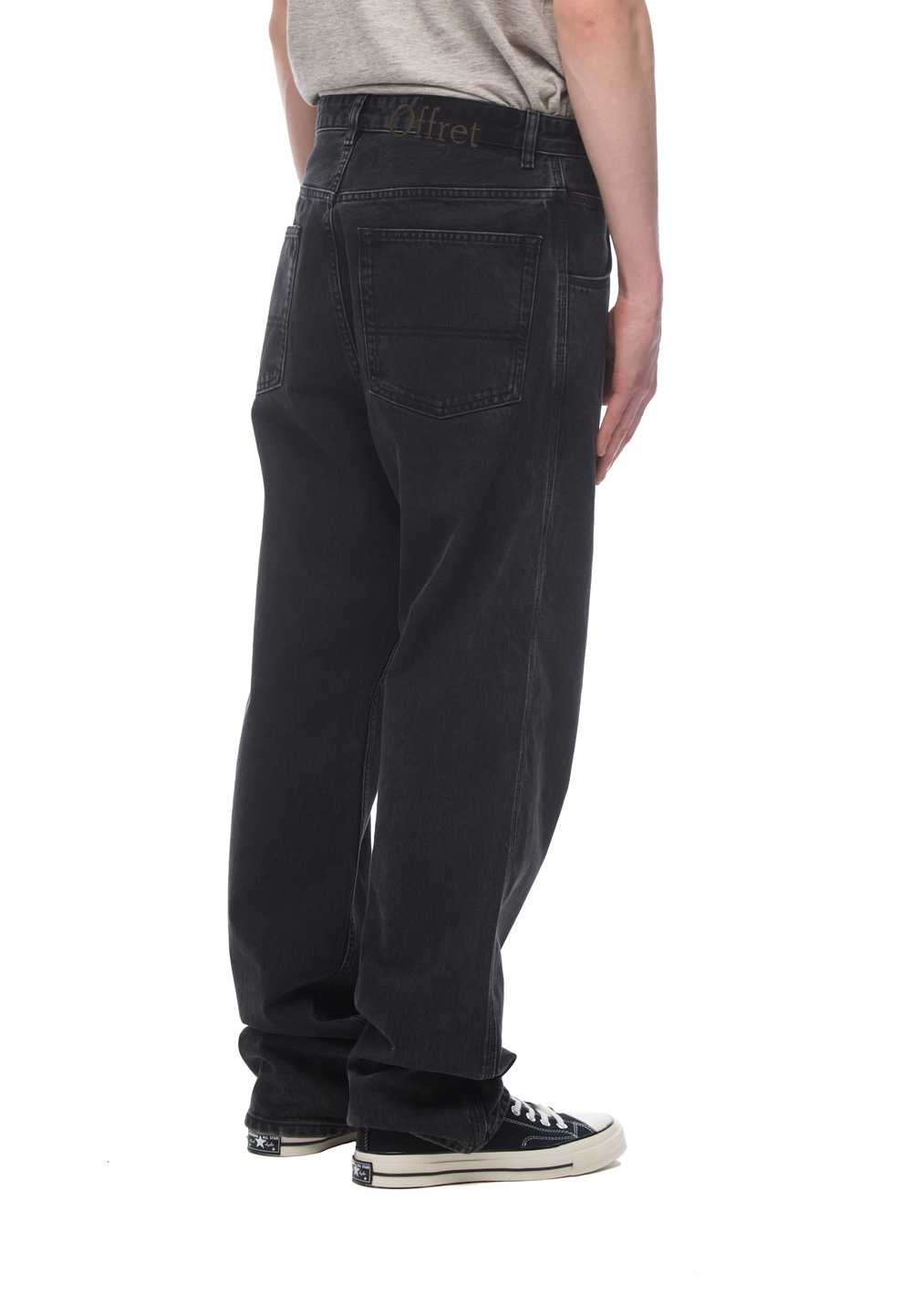 Джинсы Embroidery Loose Black Jeans