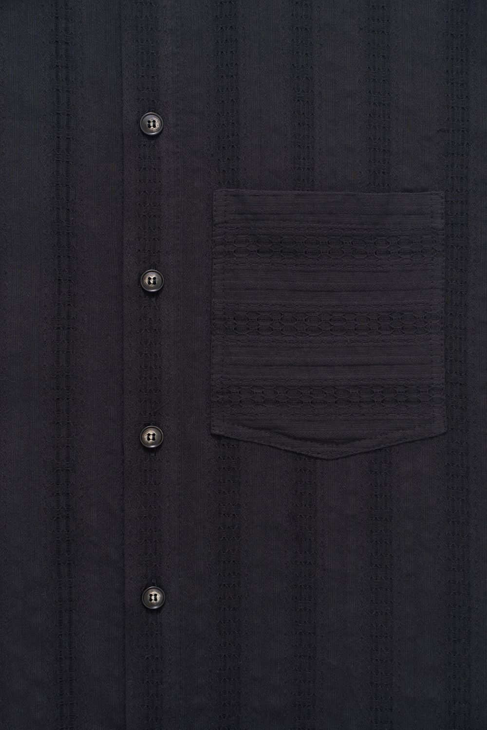 Рубашка с коротким рукавом Dobby Black (Добби чёрная)