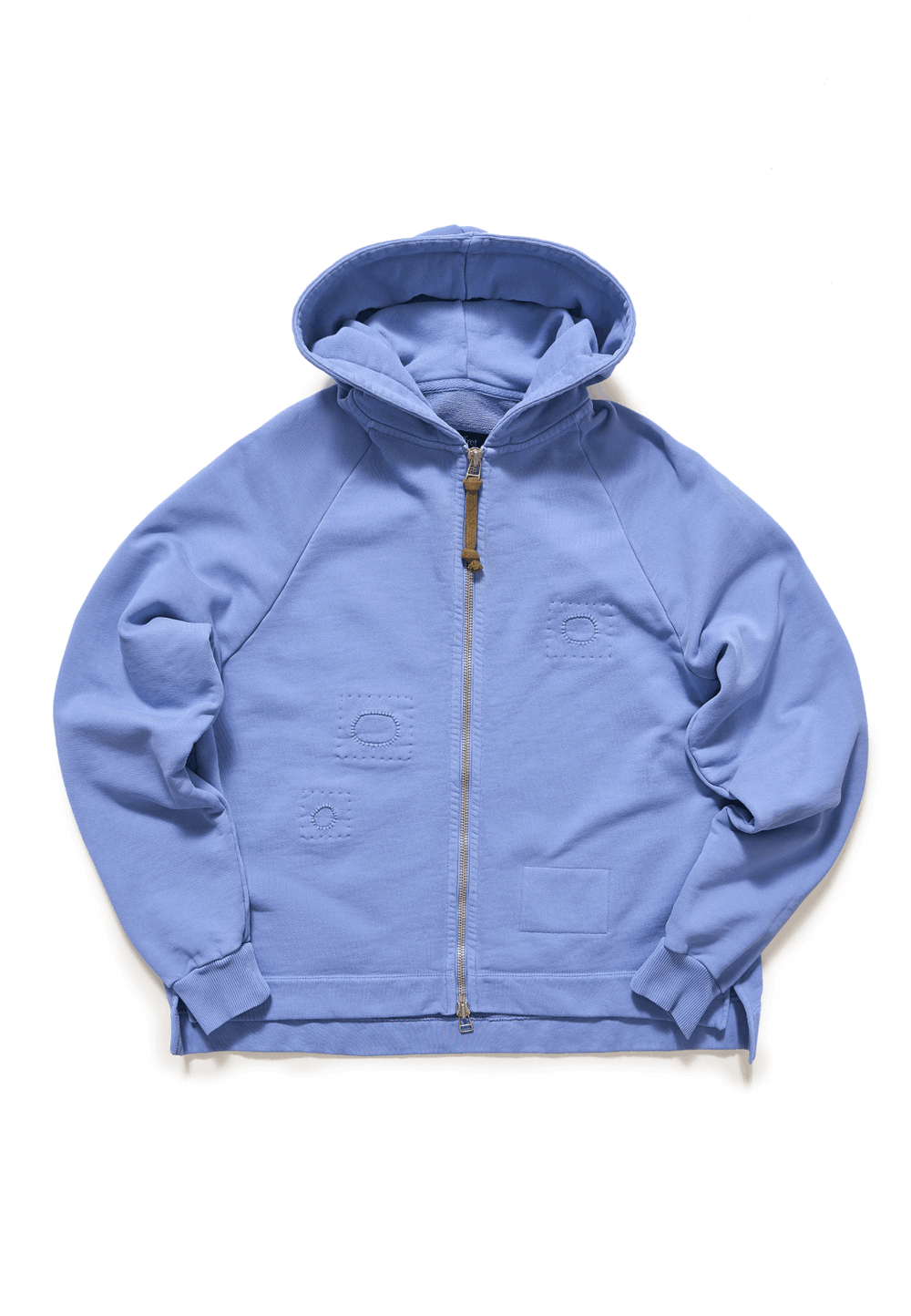 Худи на молнии Ash Lilac Patched