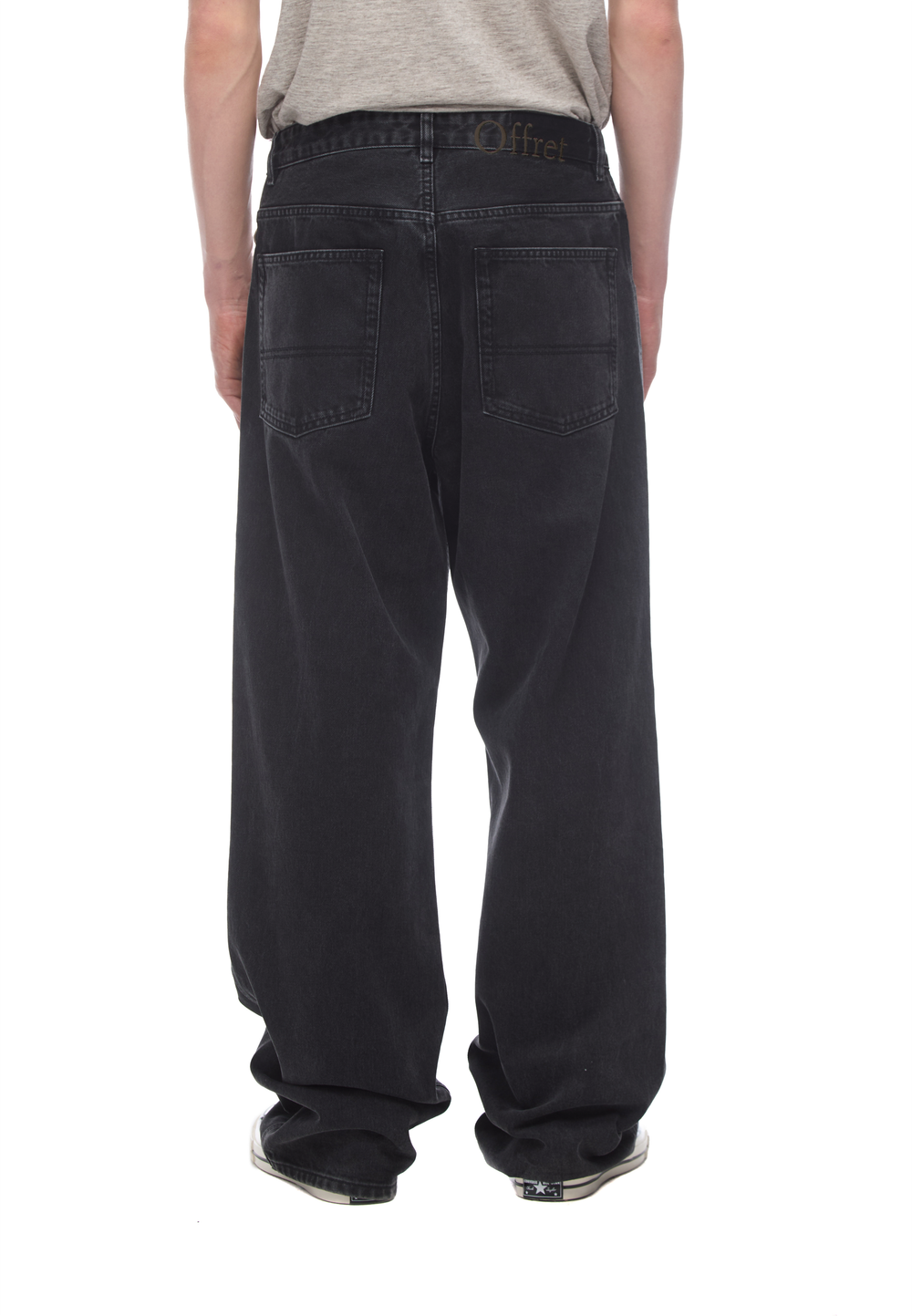 Джинсы Embroidery Loose Black Jeans