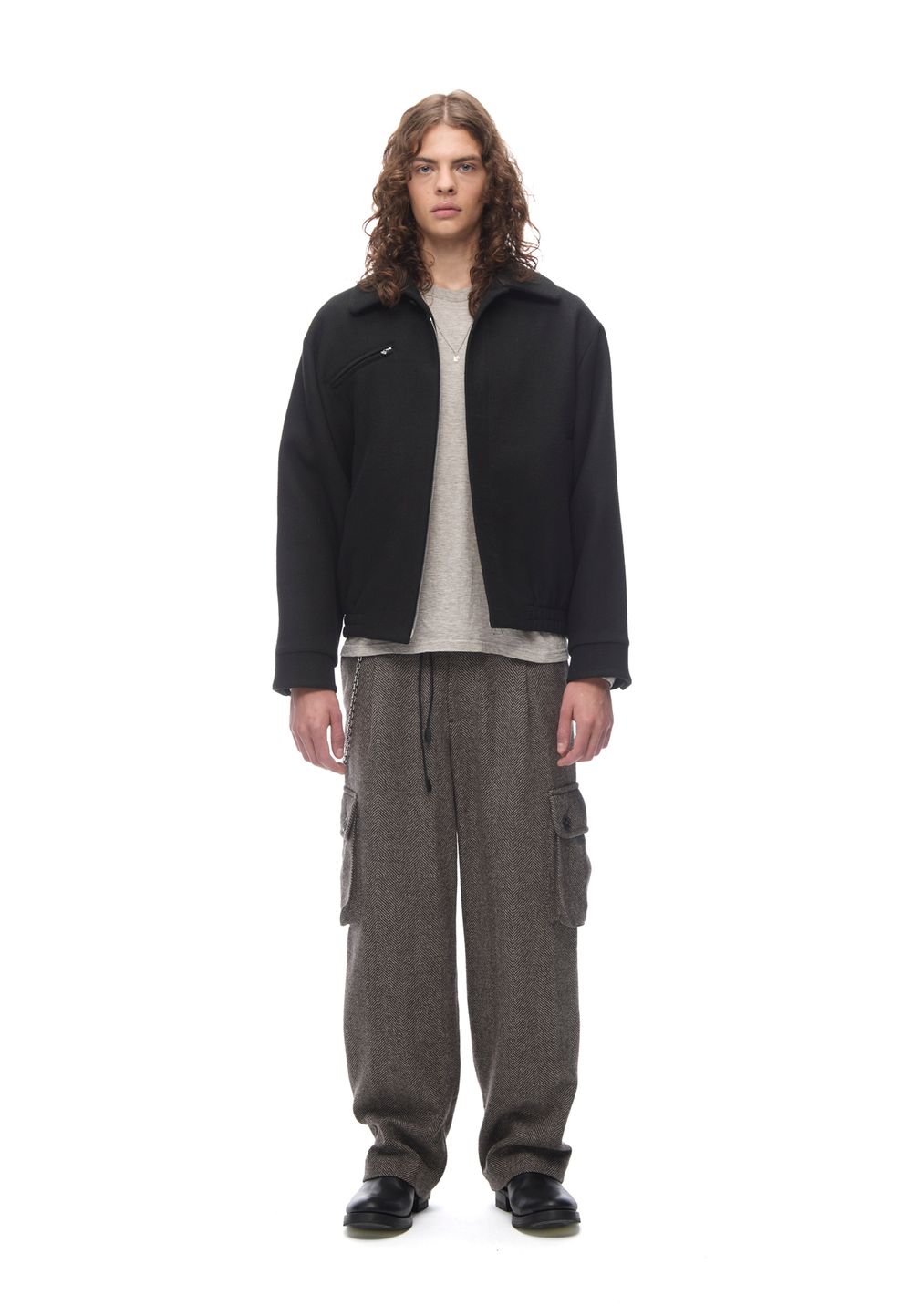 Брюки карго из шерсти Herringbone Cargo Pants