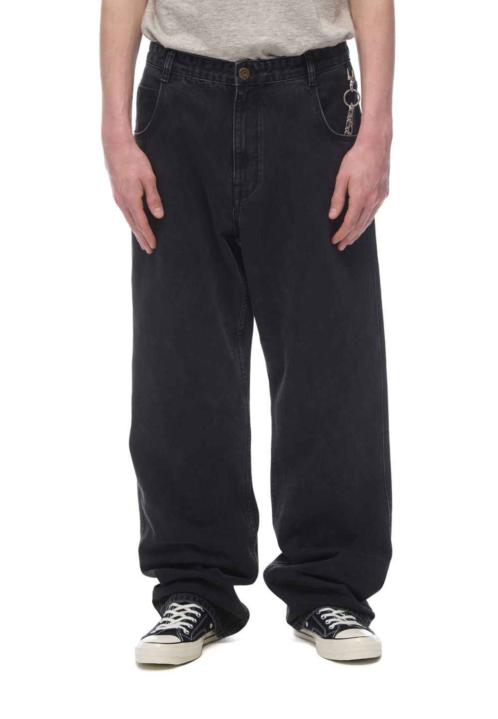 Джинсы Embroidery Loose Black Jeans