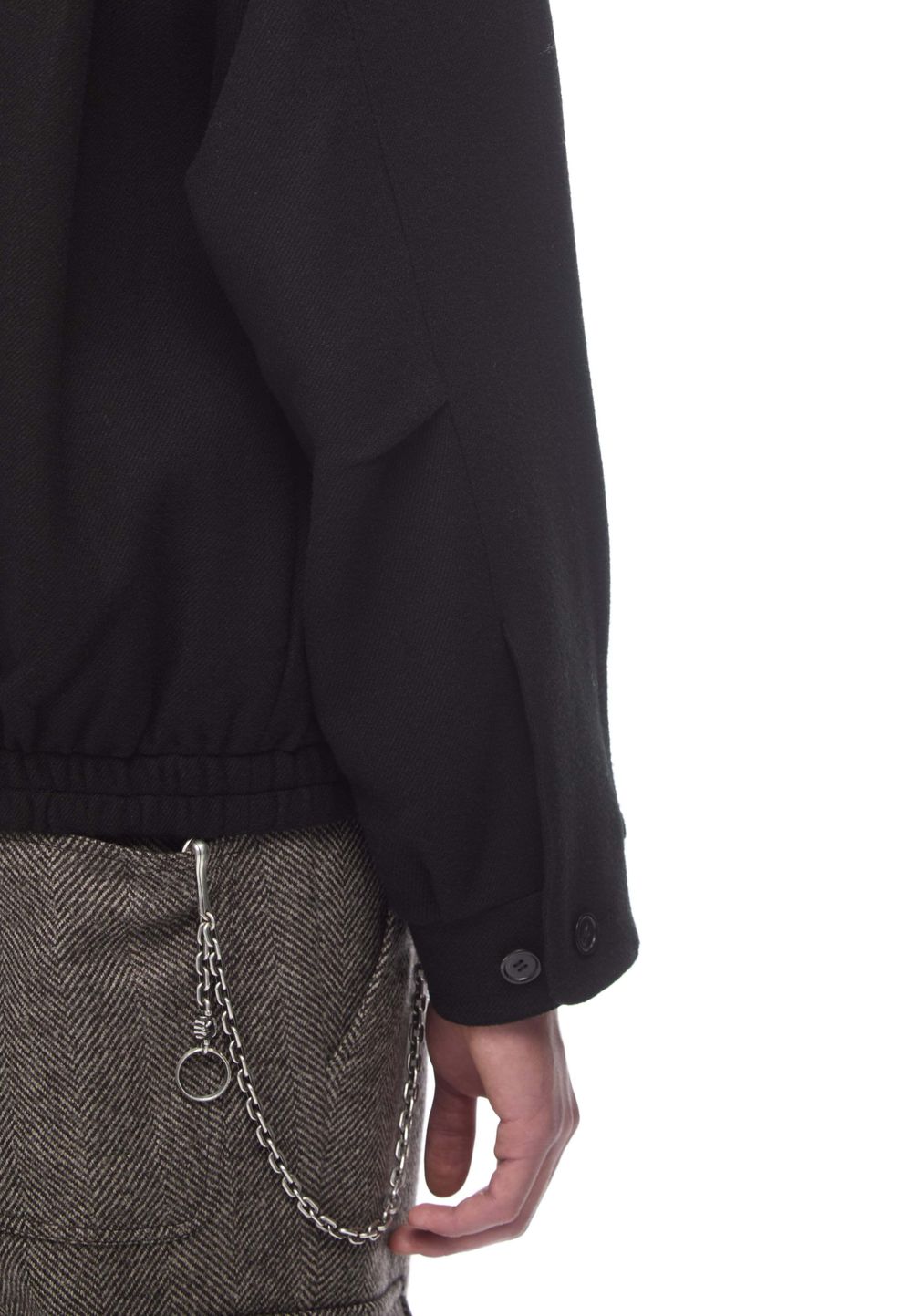 Бомбер из шерсти Black Wool Motor JACKET