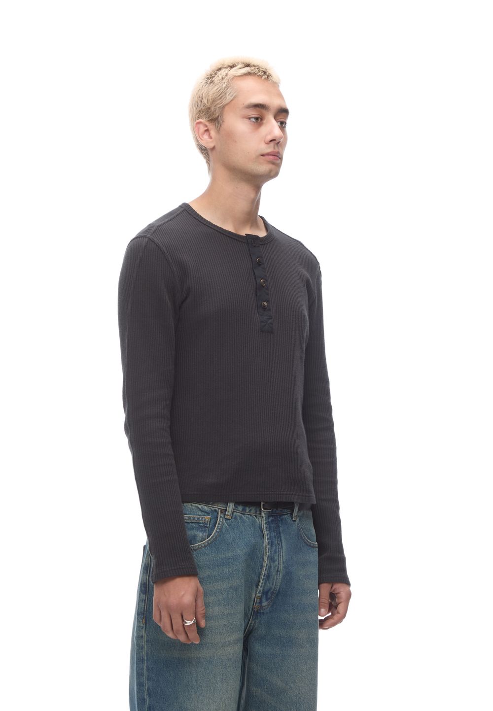 Лонгслив Rib Henley Shirt