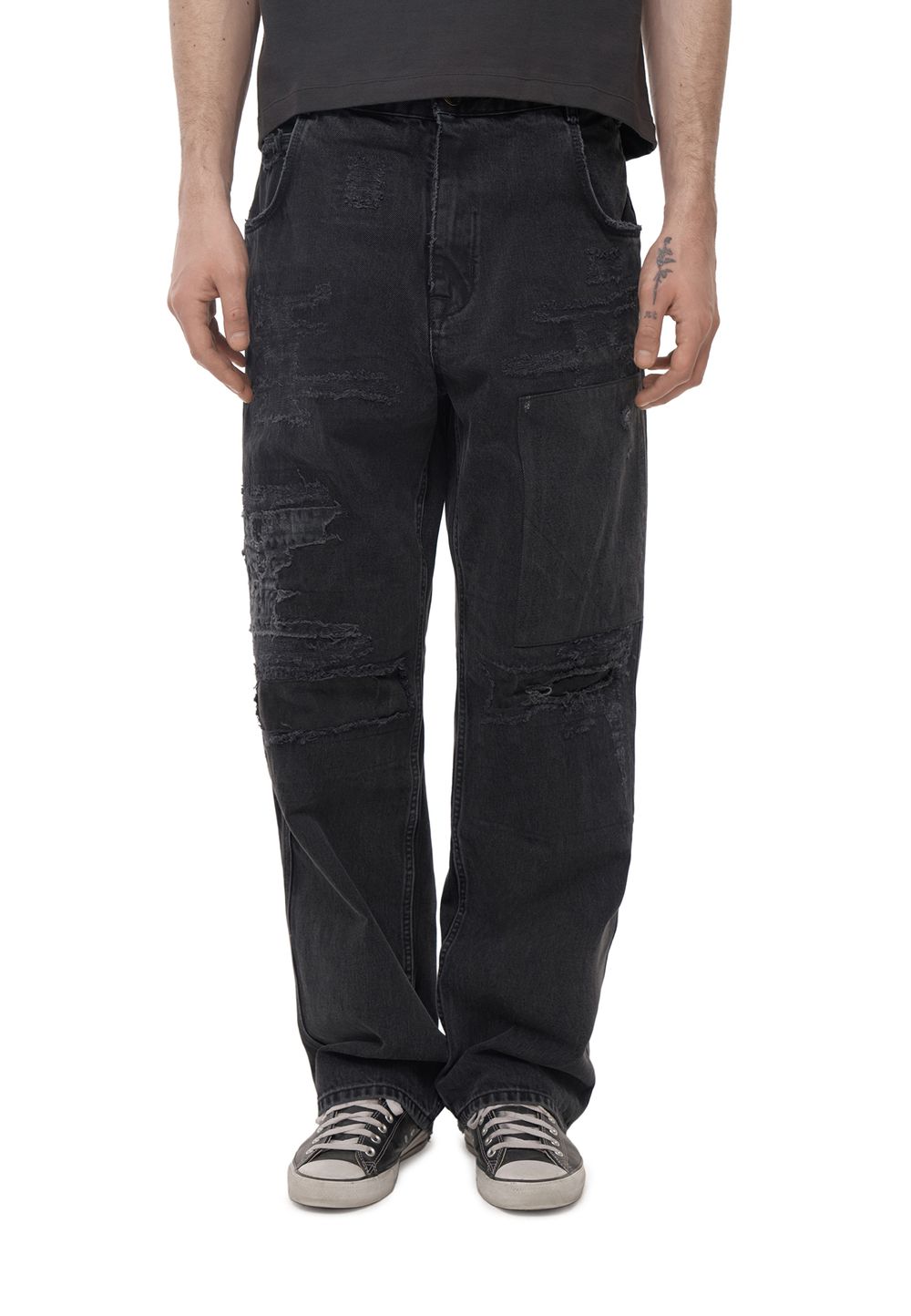 Джинсы Embroidery Loose Black Jeans Atelier