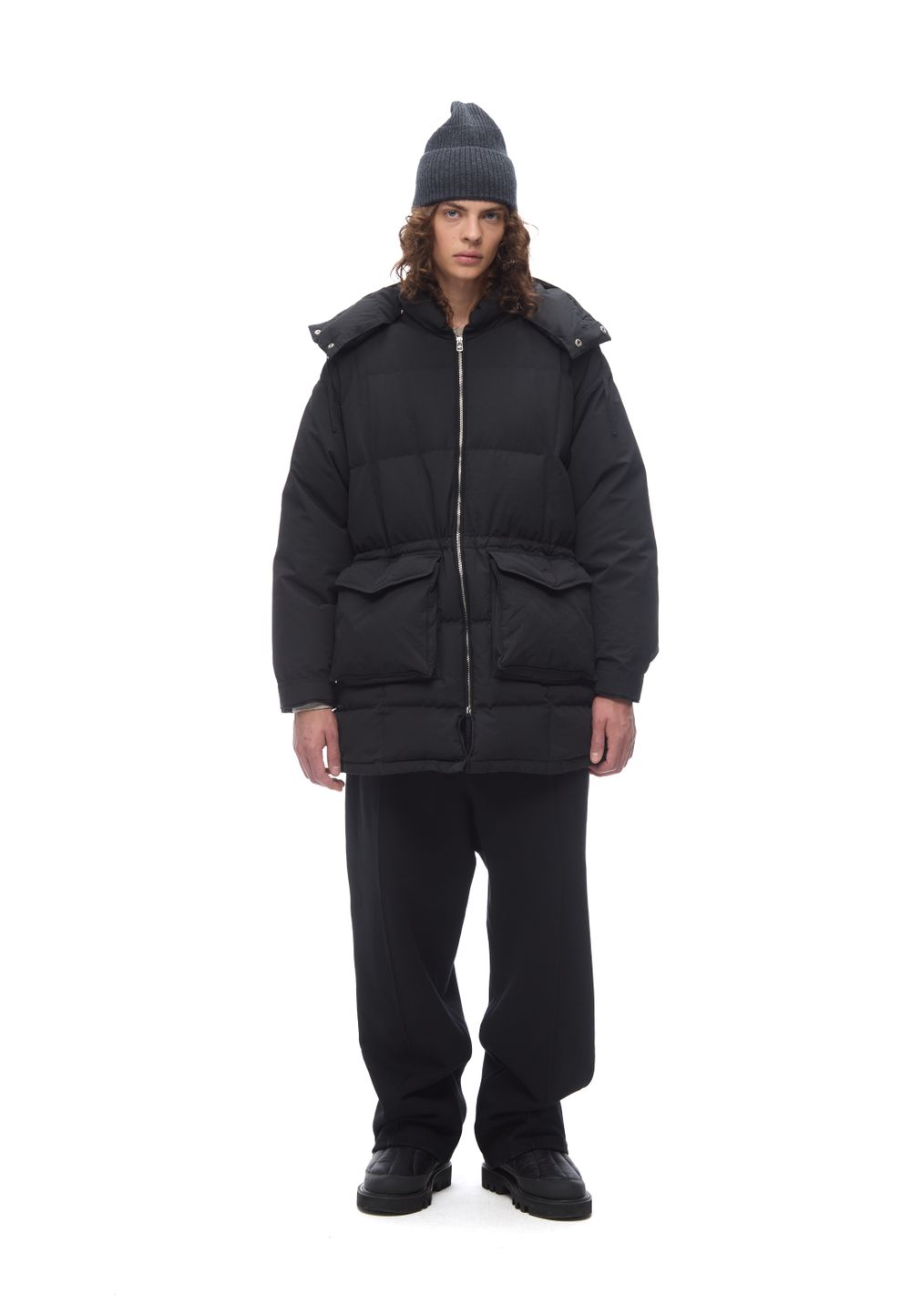 Пуховая парка Black Down Coat