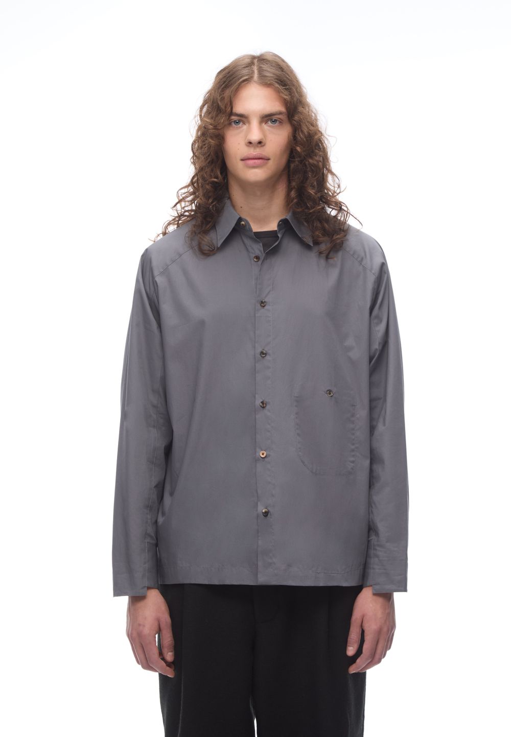 Рубашка с длинными рукавами Raglan Overshirt Charcoal