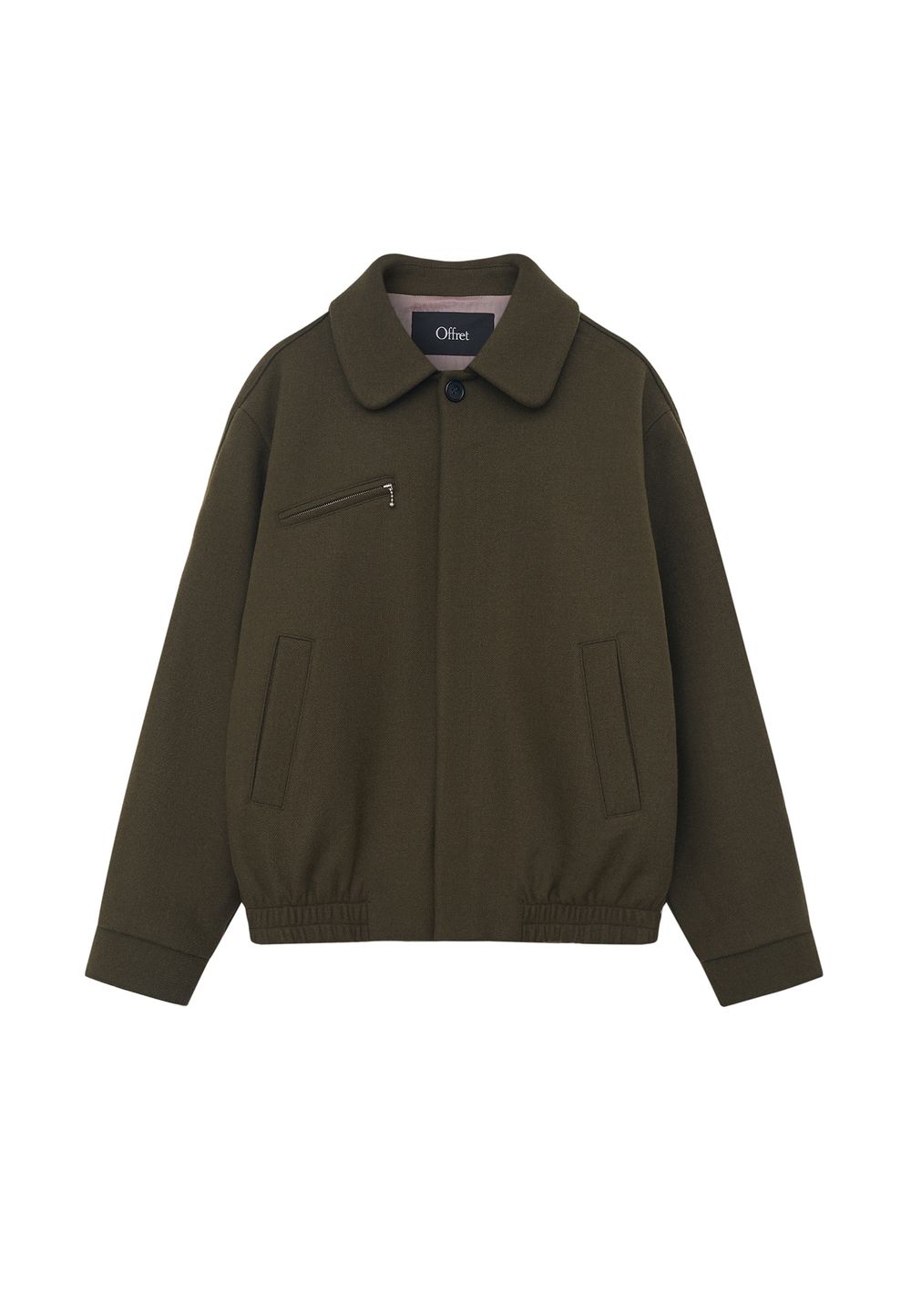 Бомбер из шерсти Khaki Wool Motor JACKET