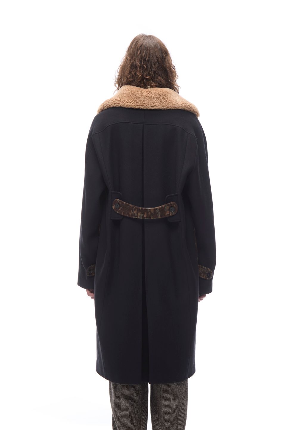 Пальто Wool coat with camo details