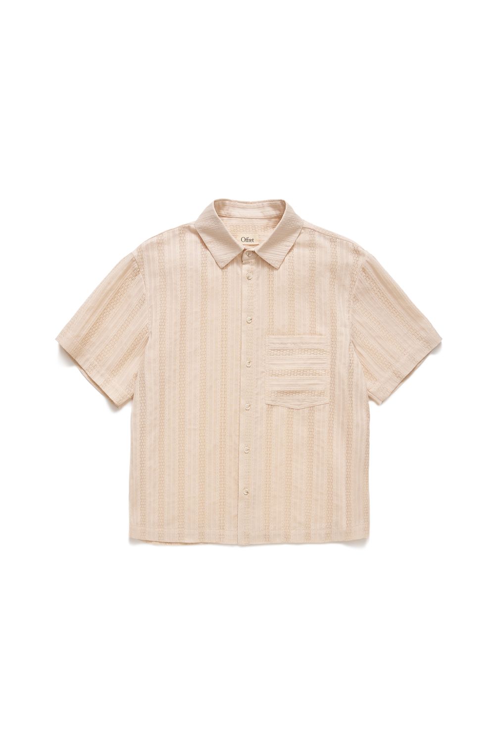 Рубашка с коротким рукавом Dobby Beige (Добби бежевая)