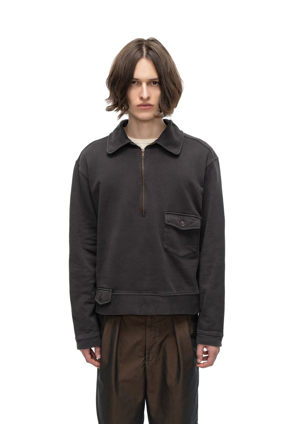 Свитшот Graphite Zip Sweatshirt (графитовый на молнии)