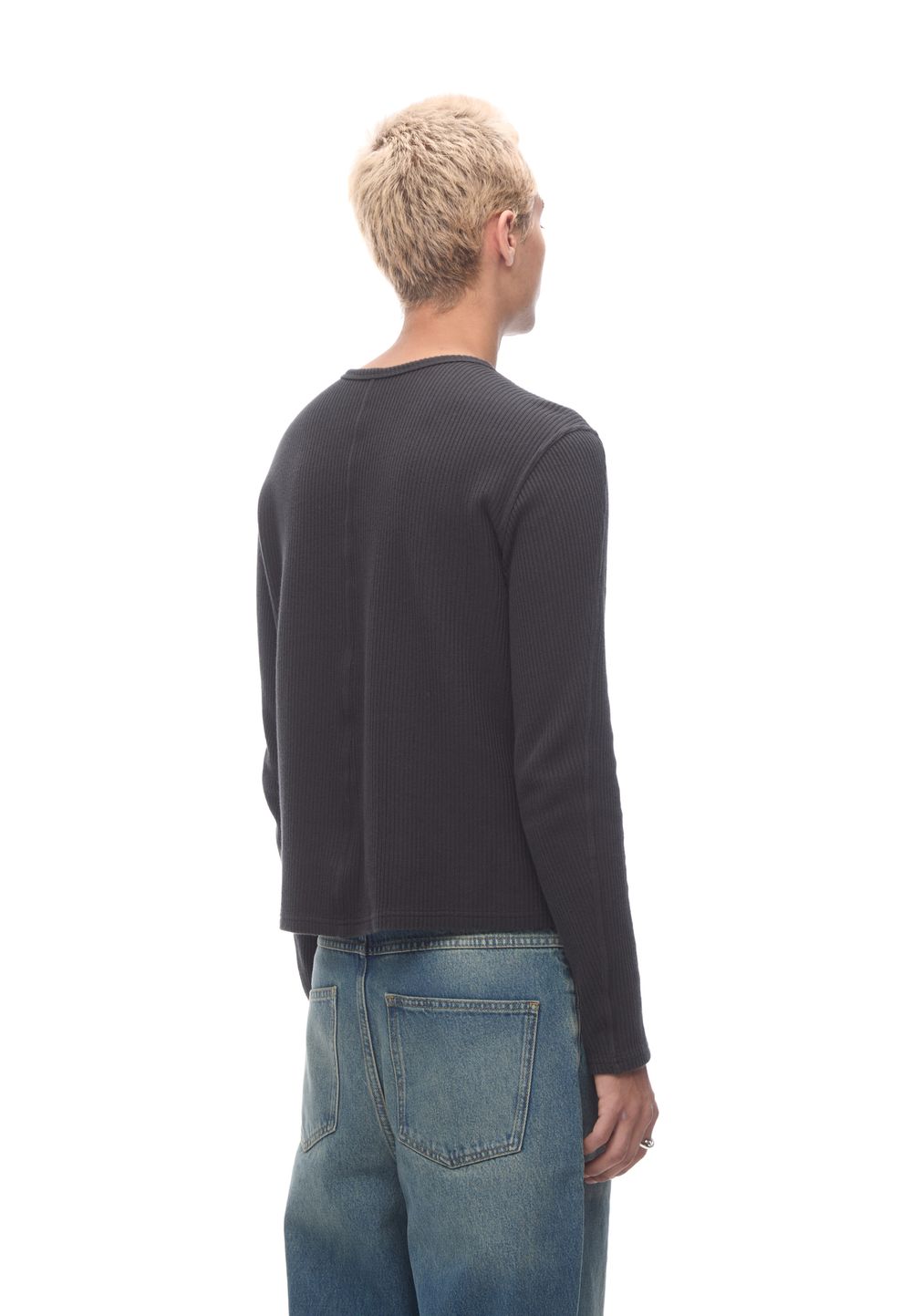 Лонгслив Rib Henley Shirt