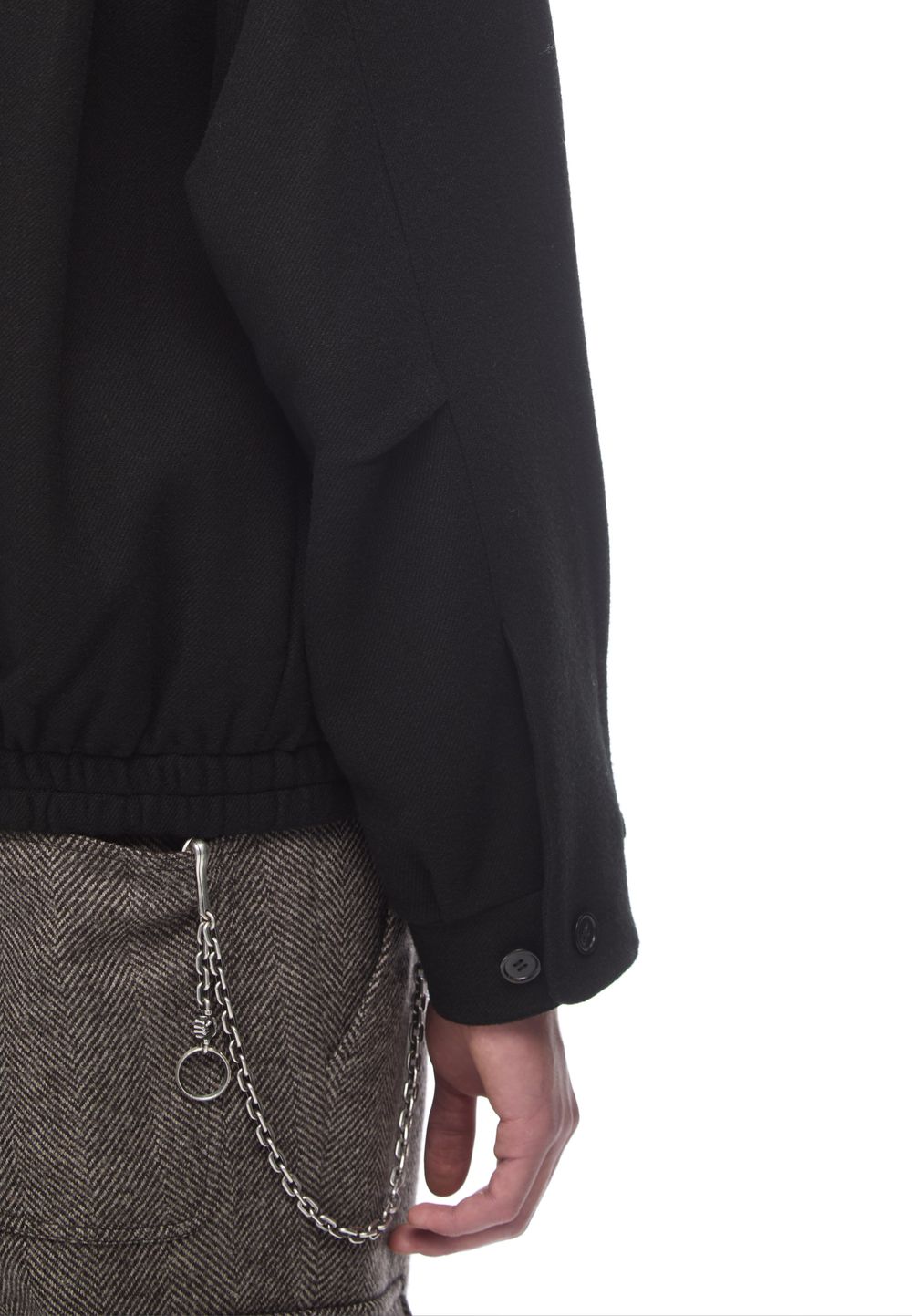 Бомбер из шерсти Black Wool Motor JACKET