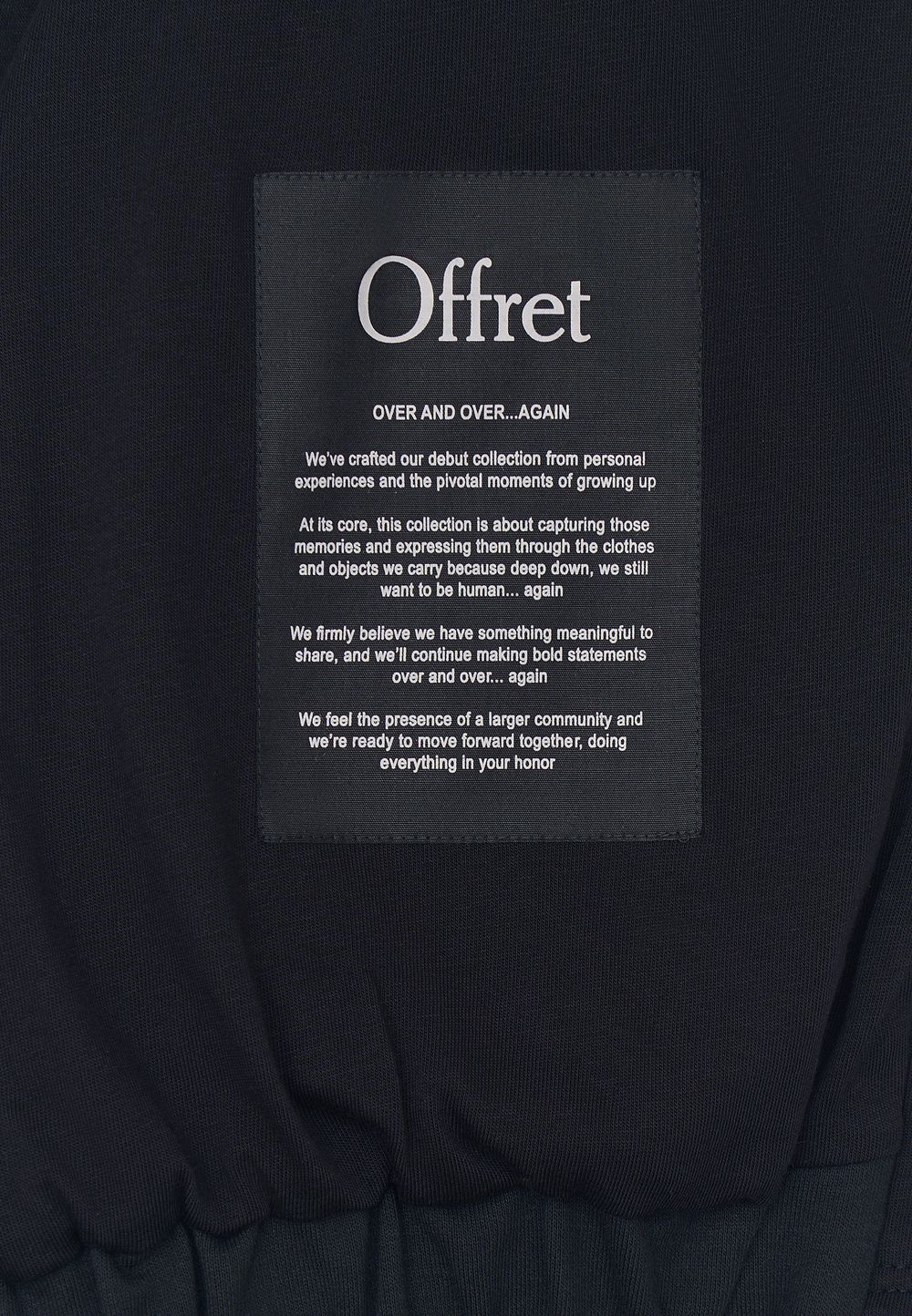 Бомбер на молнии «Offret» Black Cotton Double Zip