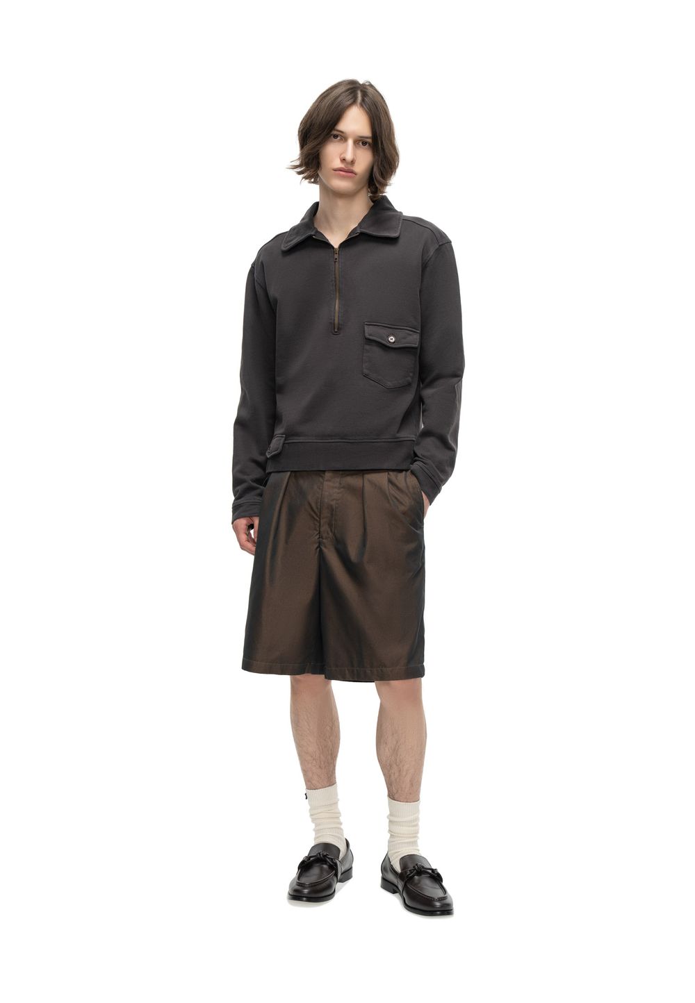 Свитшот Graphite Zip Sweatshirt (графитовый на молнии)