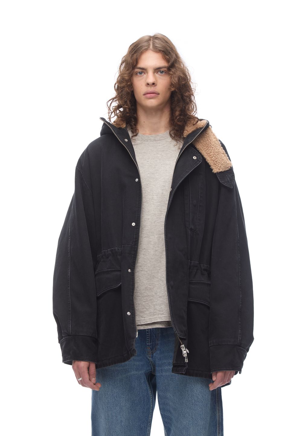 Парка из денима Carbon Cotton Denim Parka