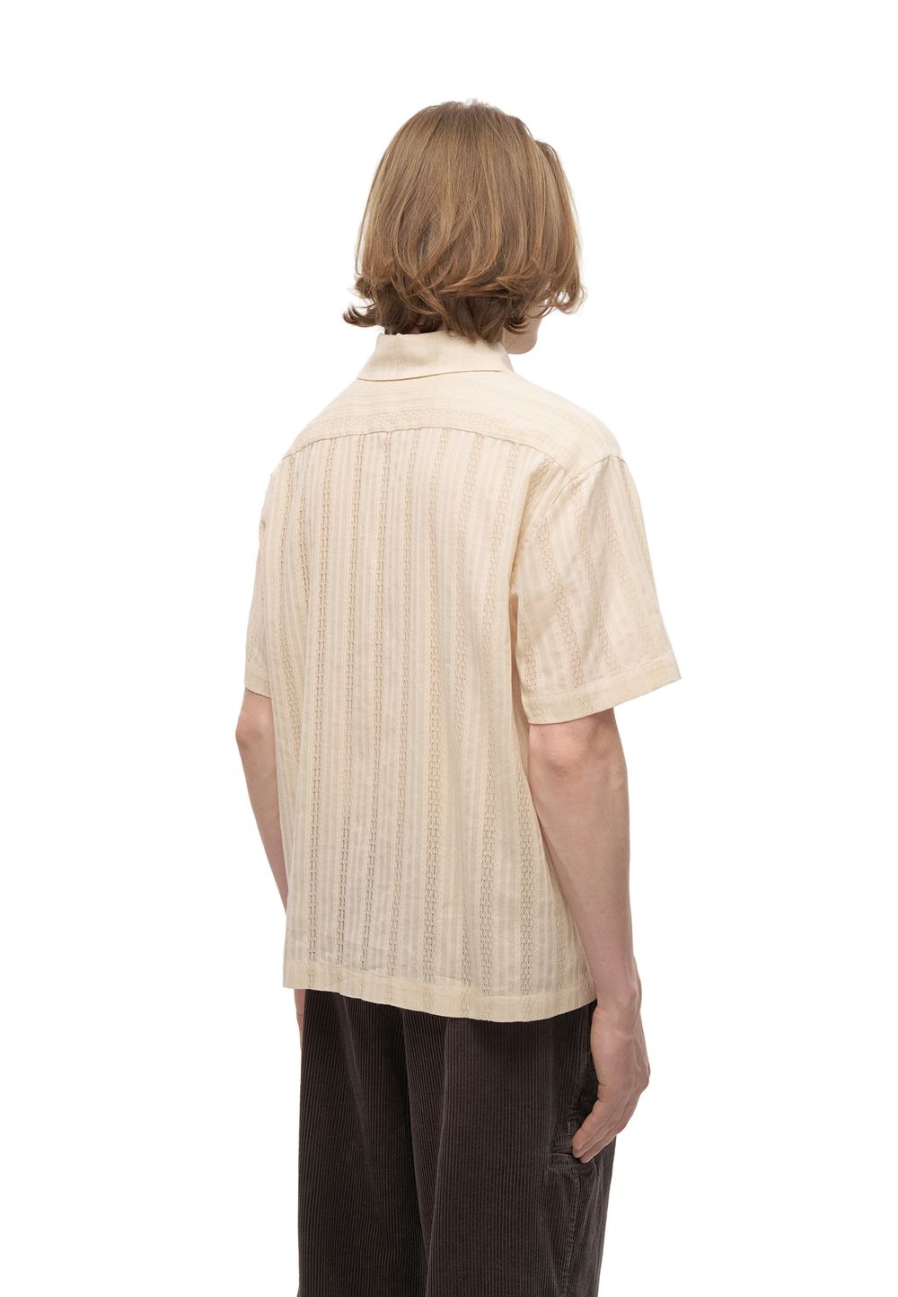 Рубашка с коротким рукавом Dobby Beige (Добби бежевая)