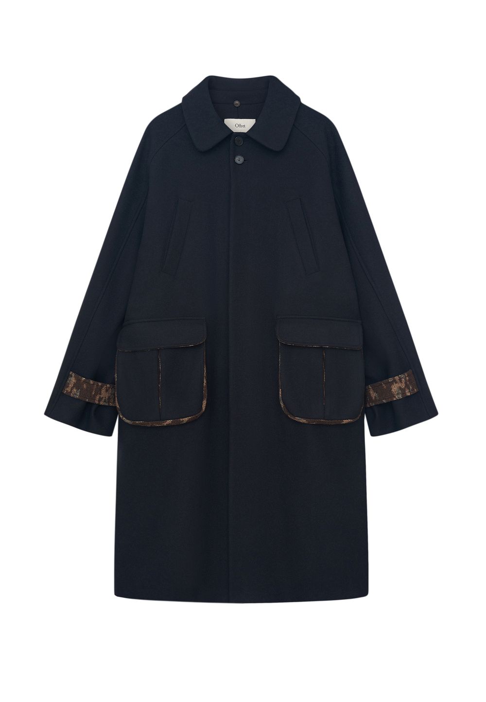 Пальто Wool coat with camo details