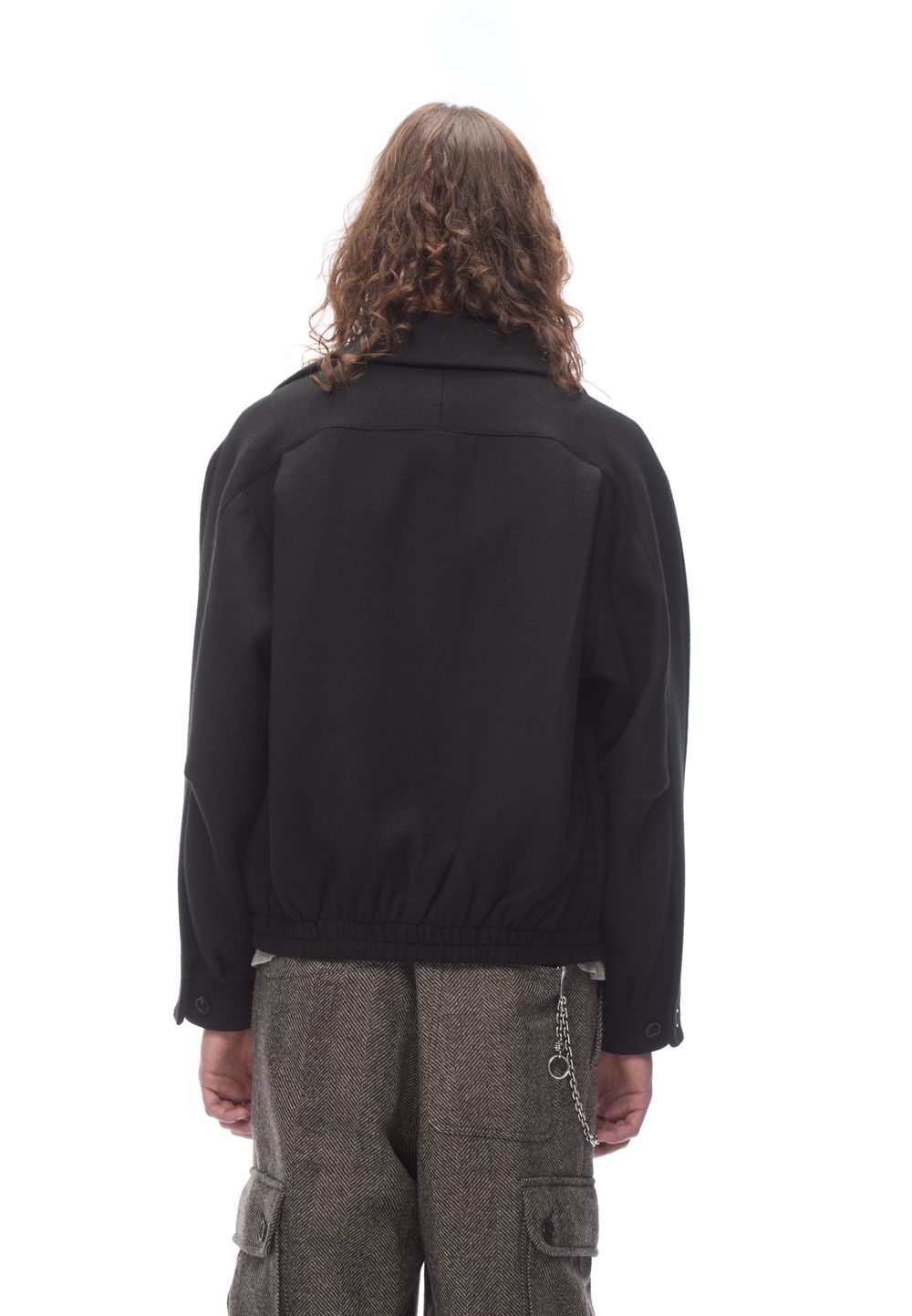 Бомбер из шерсти Black Wool Motor JACKET