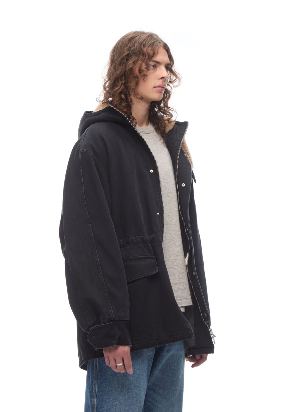 Парка из денима Carbon Cotton Denim Parka