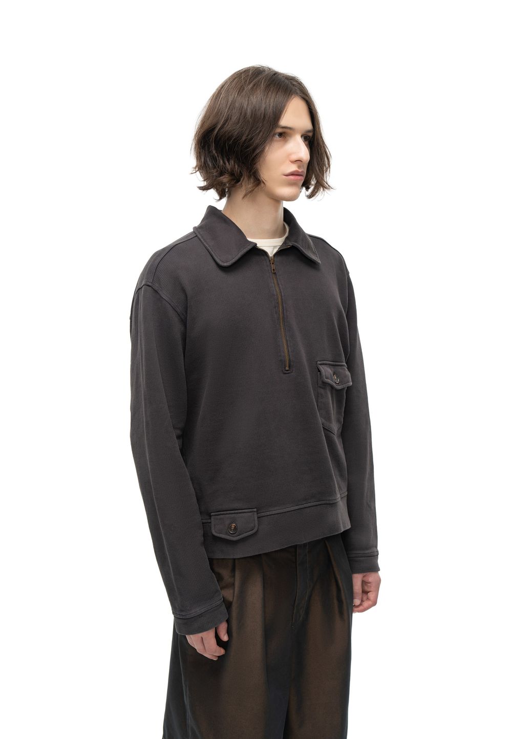 Свитшот Graphite Zip Sweatshirt (графитовый на молнии)