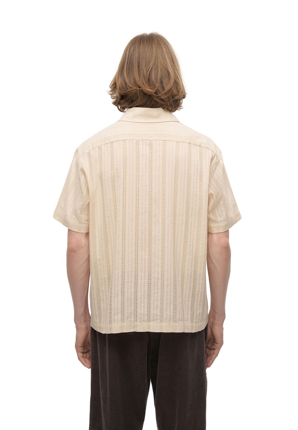 Рубашка с коротким рукавом Dobby Beige (Добби бежевая)