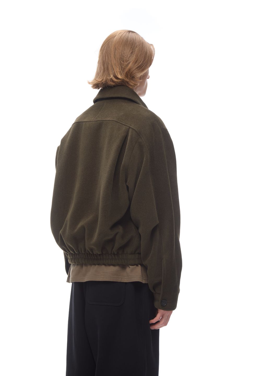 Бомбер из шерсти Khaki Wool Motor JACKET