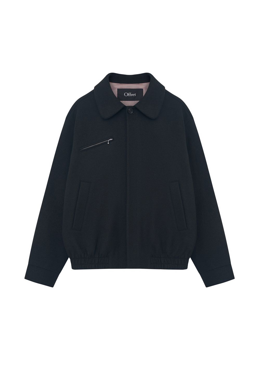 Бомбер из шерсти Black Wool Motor JACKET